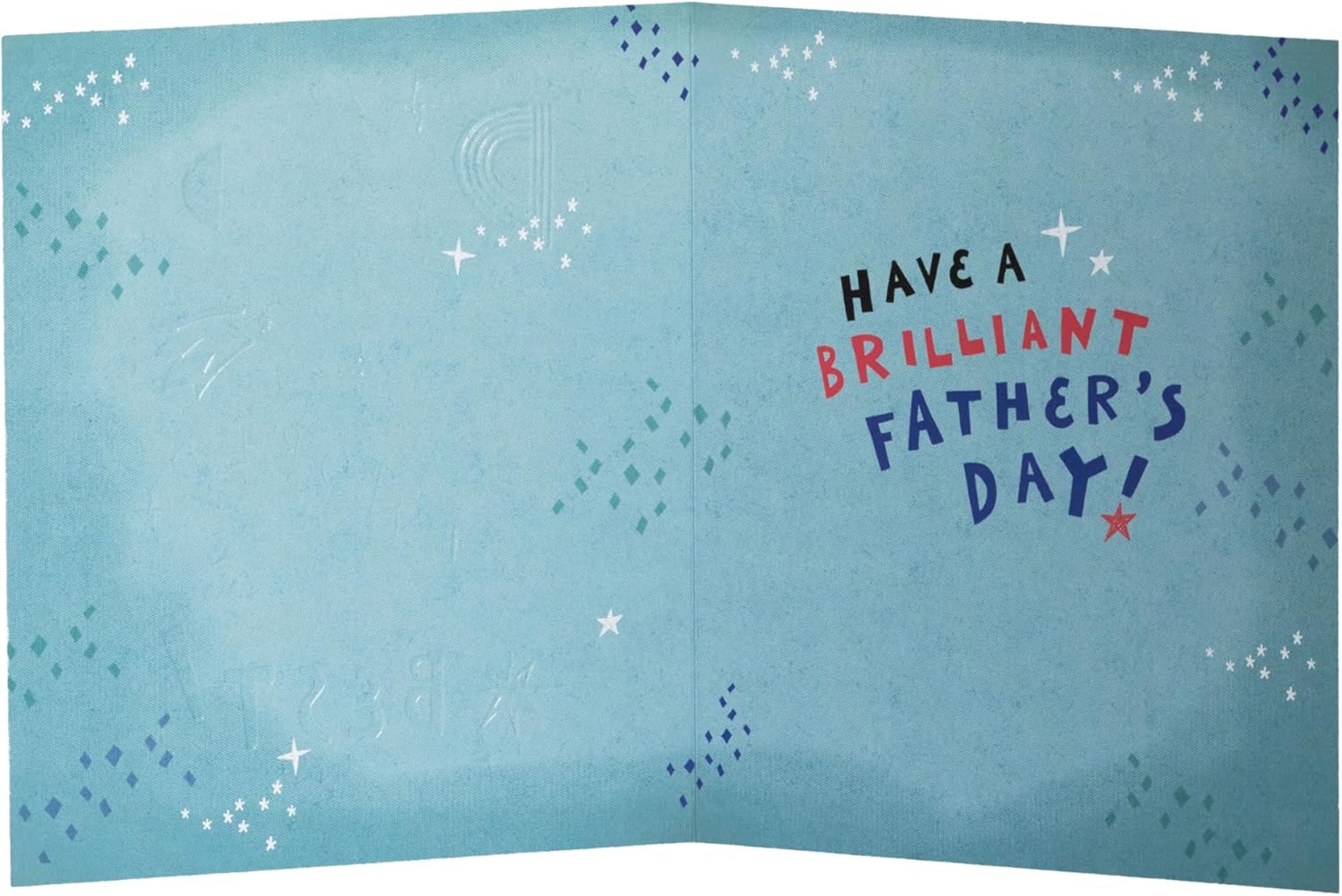 UK Greetings Father's Day card for Dad featuring a sweet space-themed design, perfect for celebrating dads on special occasions.