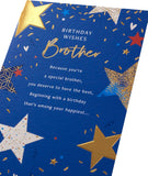 UK Greetings birthday greeting card for brother, featuring colorful design and the number 55, ideal for celebrating a special milestone.