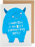 UK Greetings Father's Day card featuring a cute Yeti illustration, perfect for celebrating dads on Father's Day.