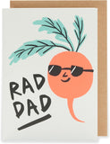 UK Greetings Rad Dad Father's Day Card featuring humorous design and heartfelt message, perfect for celebrating dad.