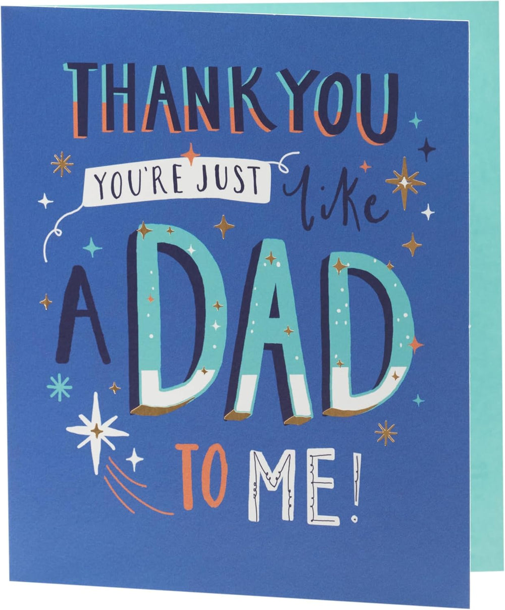 UK Greetings Father's Day card for him featuring a blue design, ideal for expressing appreciation on Father's Day.