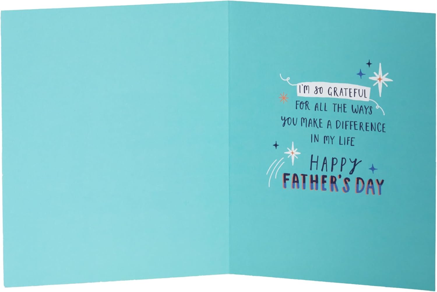 UK Greetings Father's Day card for him featuring a blue design, ideal for celebrating dads on Father's Day.
