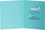 UK Greetings Father's Day card for him featuring a blue design, ideal for celebrating dads on Father's Day.