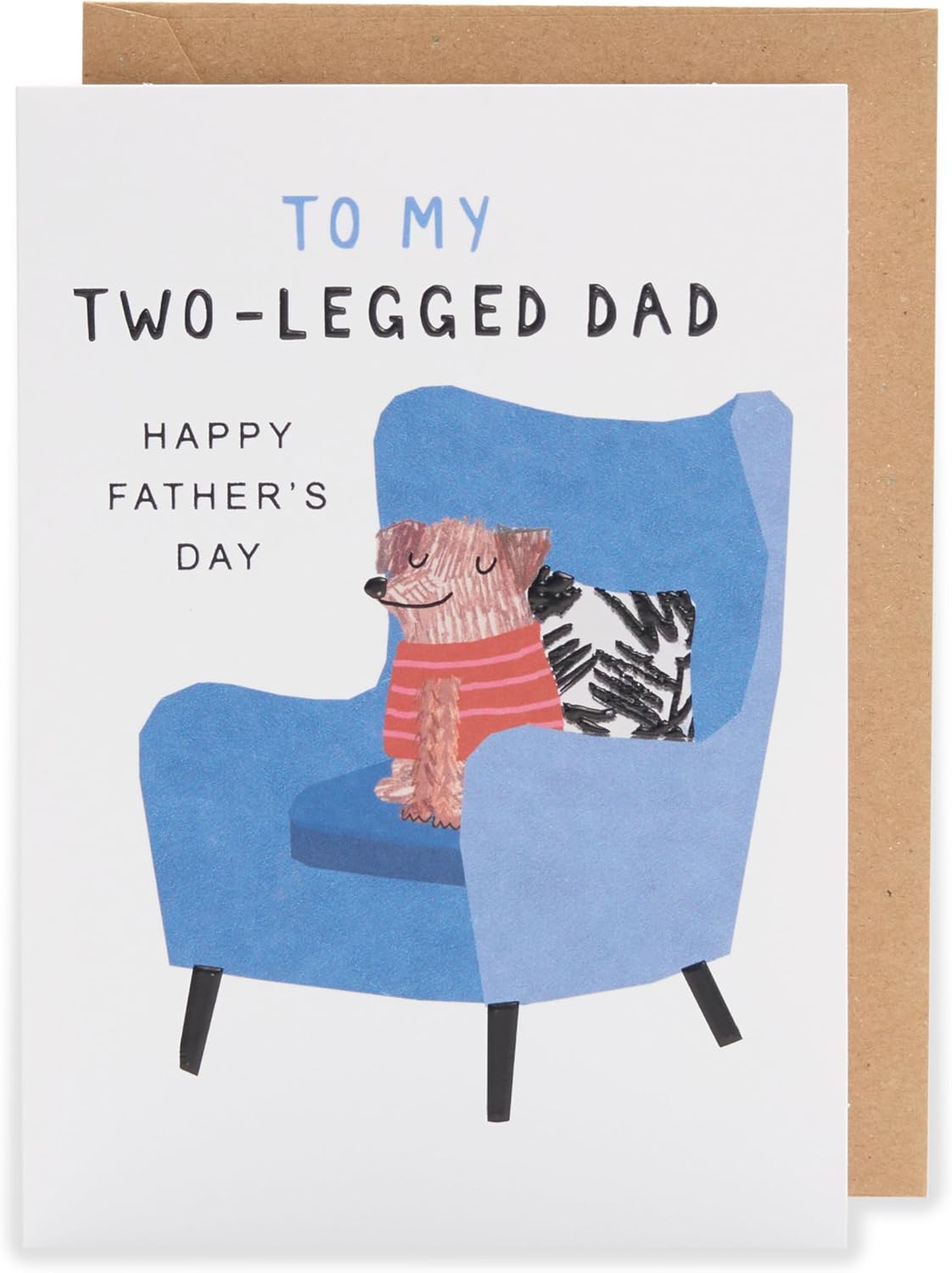 UK Greetings Father’s Day greeting card featuring a dog-themed design for a two-legged dad from the dog, Pawsome Dad’s Buddy.