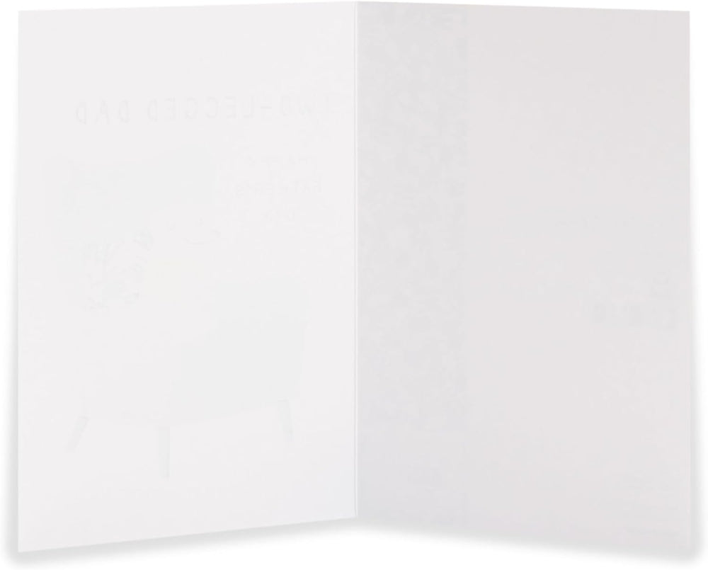 UK Greetings My Two-Legged Dad Father’s Day greeting card featuring a dog paw print and cheerful design.