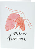 UK Greetings New Home Crab greeting card featuring a cheerful crab illustration, perfect for celebrating a new home.