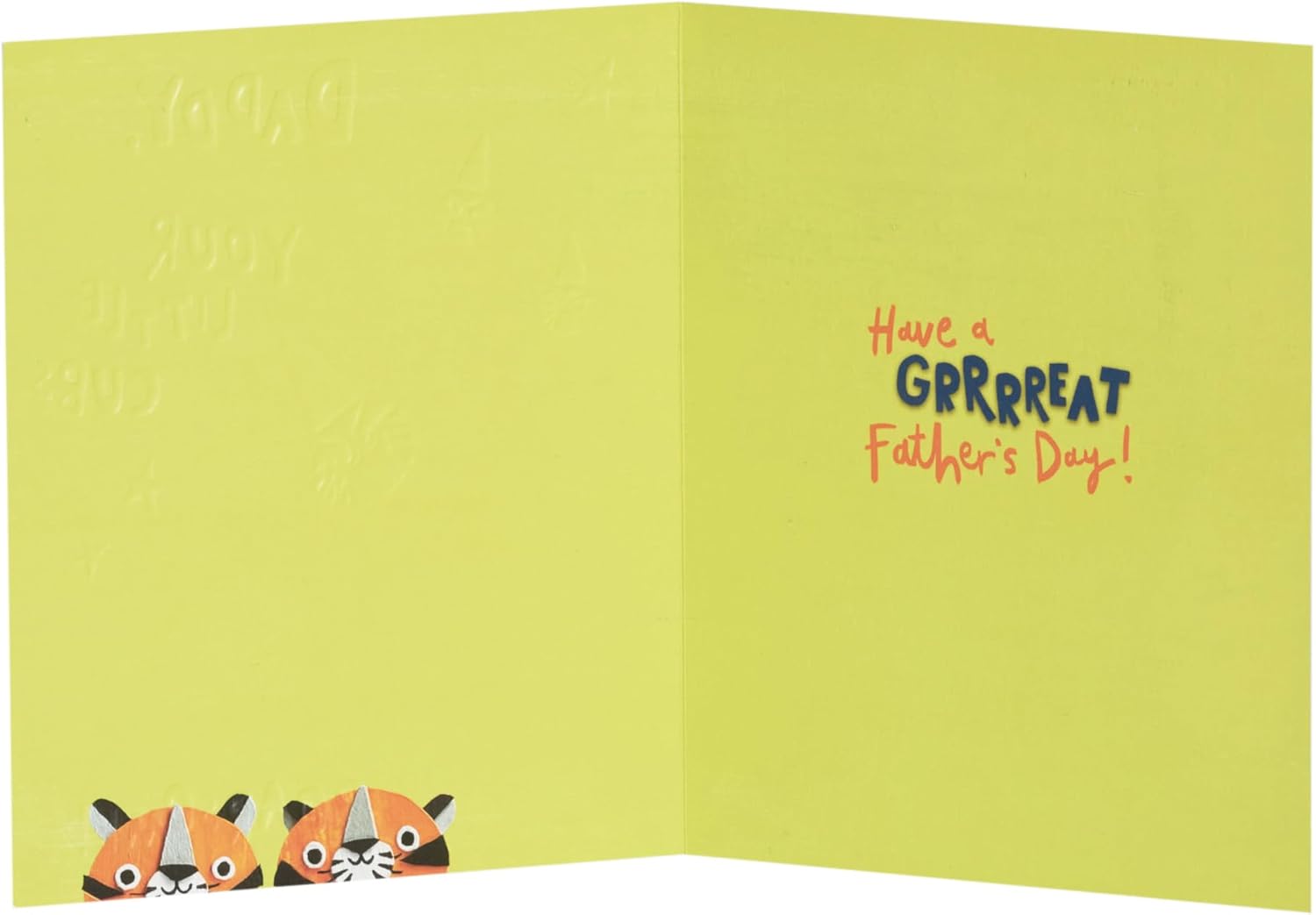 UK Greetings Roarsome Father's Day card featuring a fun design for Daddy from your little Cubs, with colorful illustrations.
