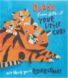 UK Greetings Father's Day greeting card featuring a playful design for dad from little Cubs, with colorful illustrations and cheerful text.