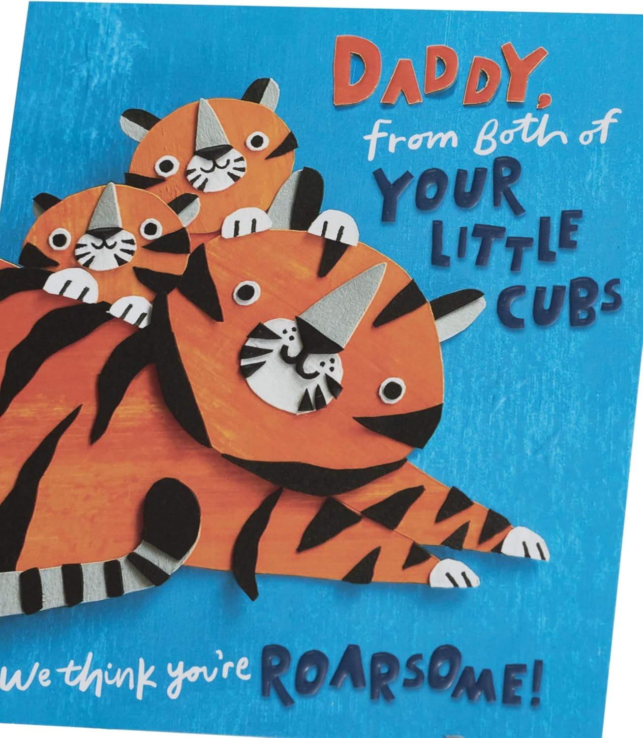 UK Greetings Roarsome Father's Day greeting card featuring a playful design for dad from your little cubs.