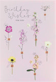 Cute floral birthday card for her and friends by UK Greetings with a meadow design and heartfelt birthday wishes.