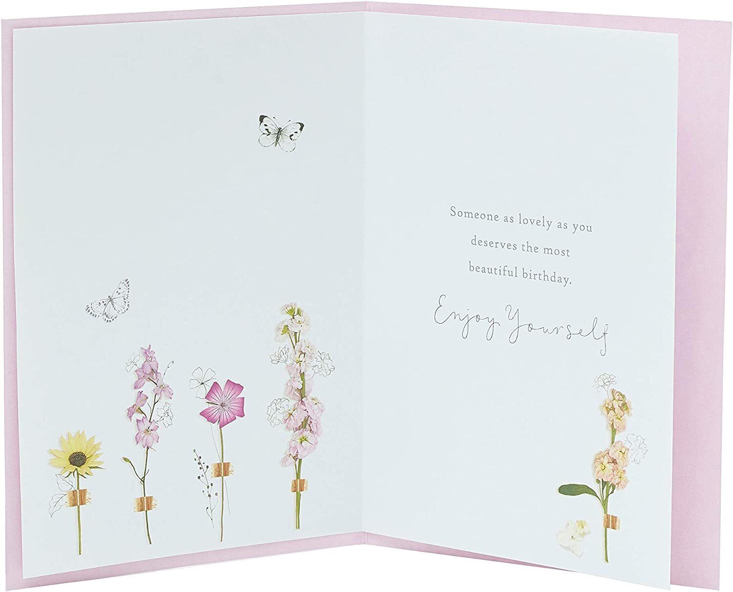 Cute floral birthday card for her and a friend from UK Greetings with a meadow design and heartfelt birthday wishes.