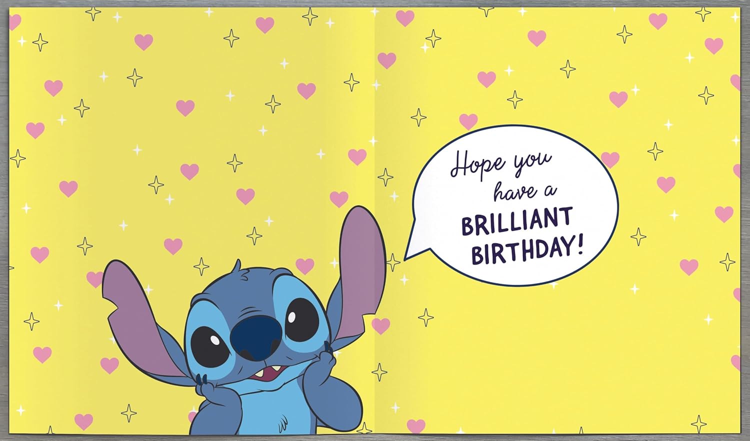 Disney Stitch 8th birthday greeting card for girls by UK Greetings, featuring a colorful Stitch design for young birthday celebrations.