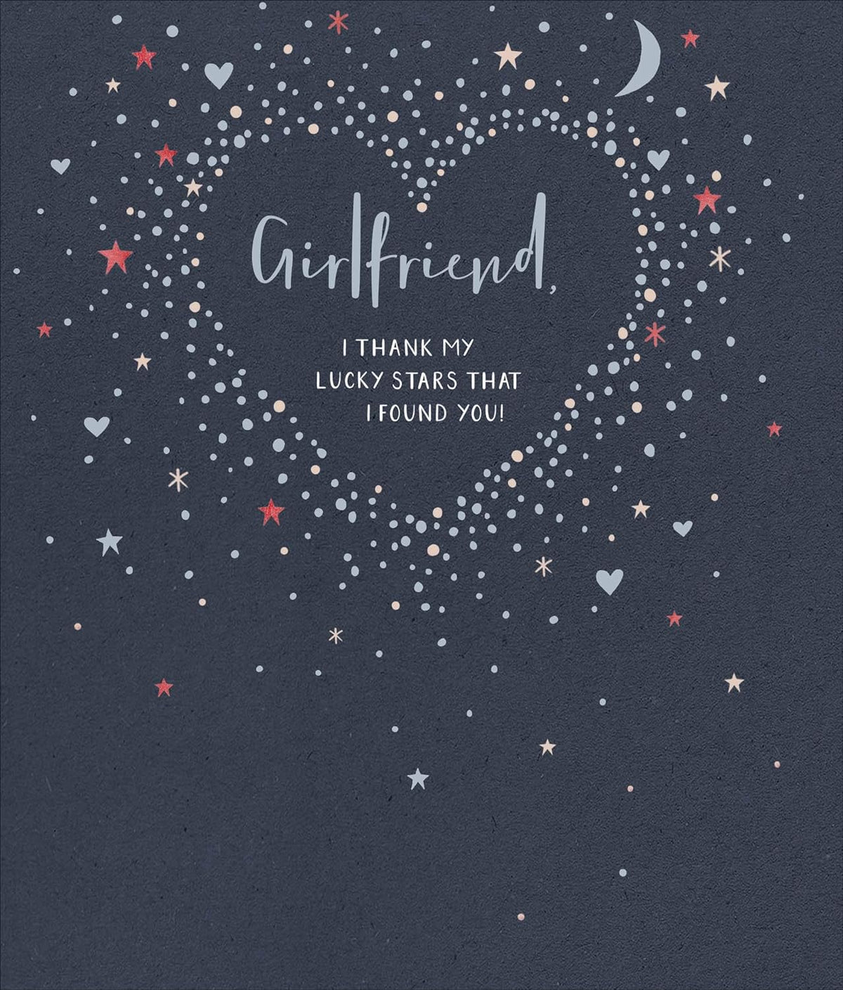 Romantic UK Greetings Valentine's Day card for girlfriend featuring a heartfelt message, designed for couples on Valentine's Day.