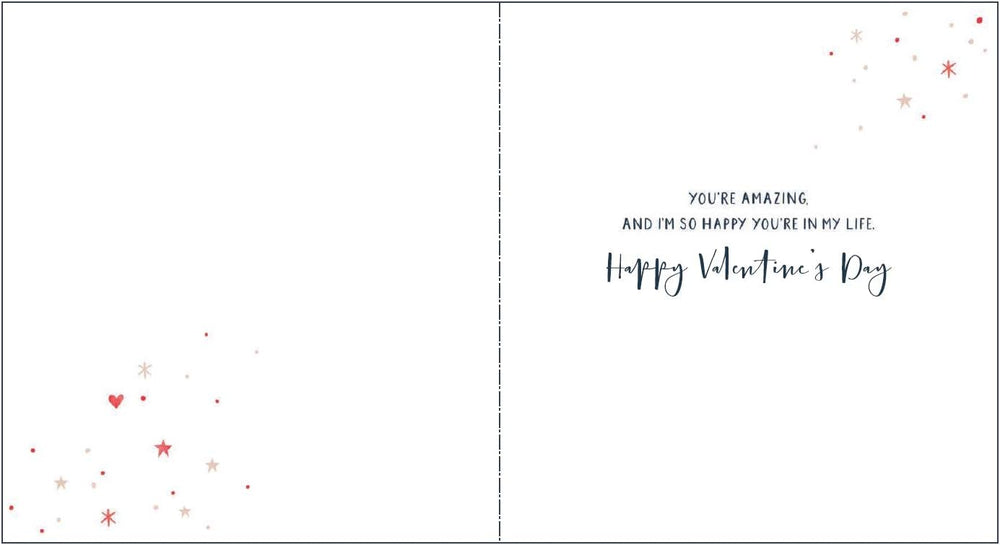 Romantic UK Greetings Valentine's Day card for girlfriend, featuring heartfelt message and festive design for her.