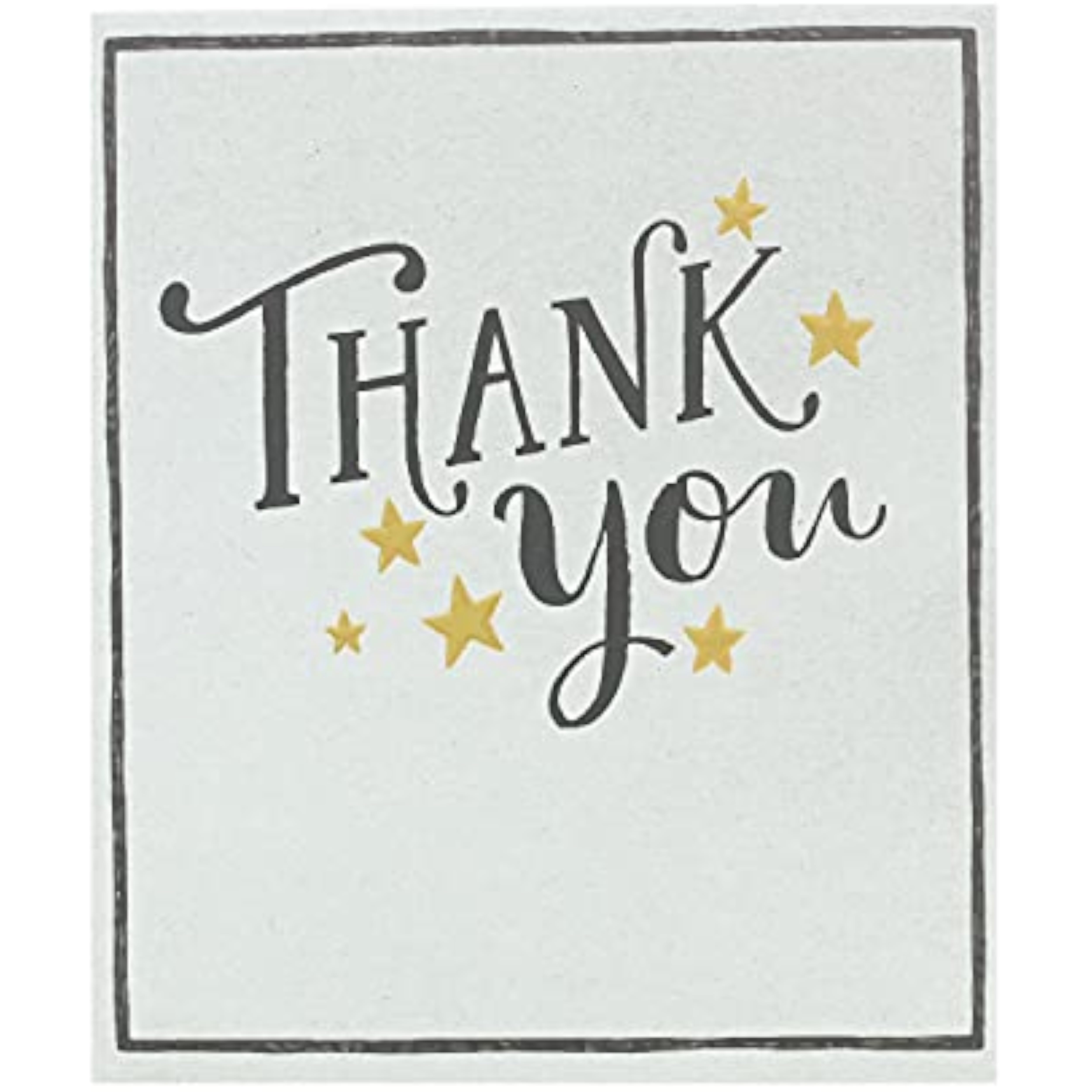 Gold Stars Thank You Very Much greeting card by UK Greetings featuring gold star designs on a cheerful thank you message.