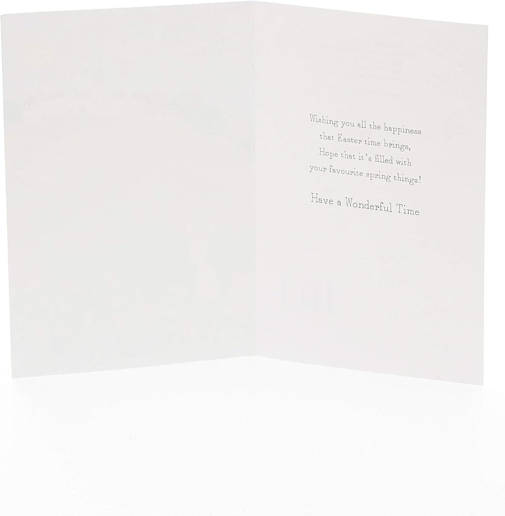 Set of five UK Greetings Easter greeting cards with illustrated traditional Easter designs for him or her.