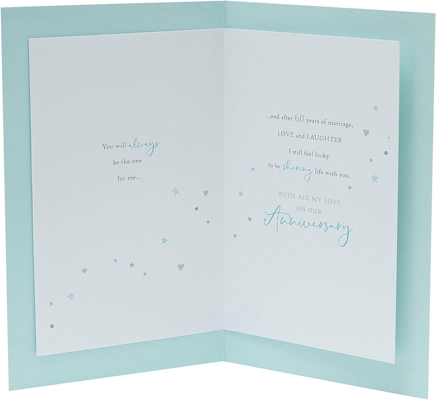 UK Greetings husband's 60th anniversary card with elegant diamond design, perfect for celebrating a special milestone.