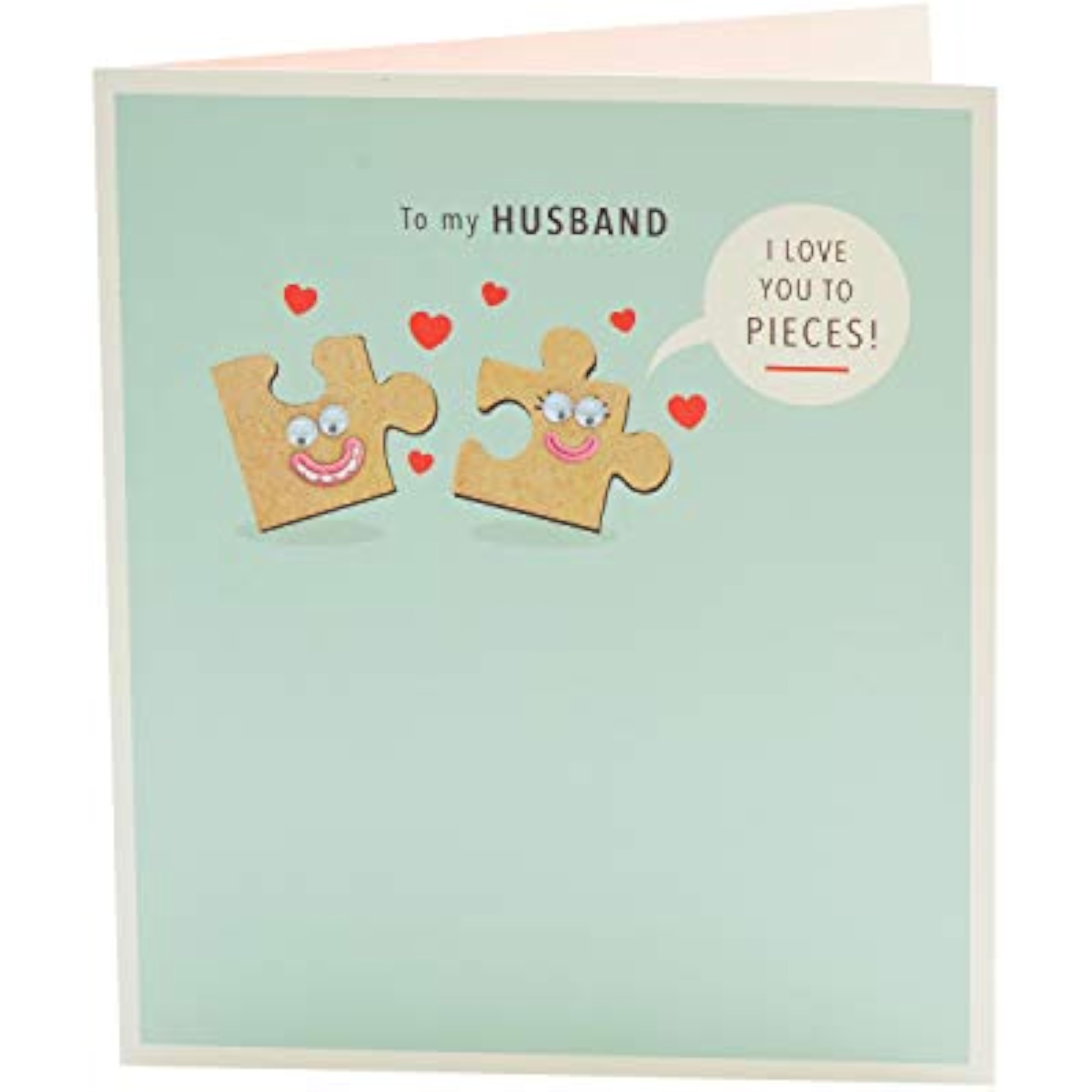 Funny Valentine's Day card for husband from UK Greetings, featuring humorous design perfect for celebrating love and humor.