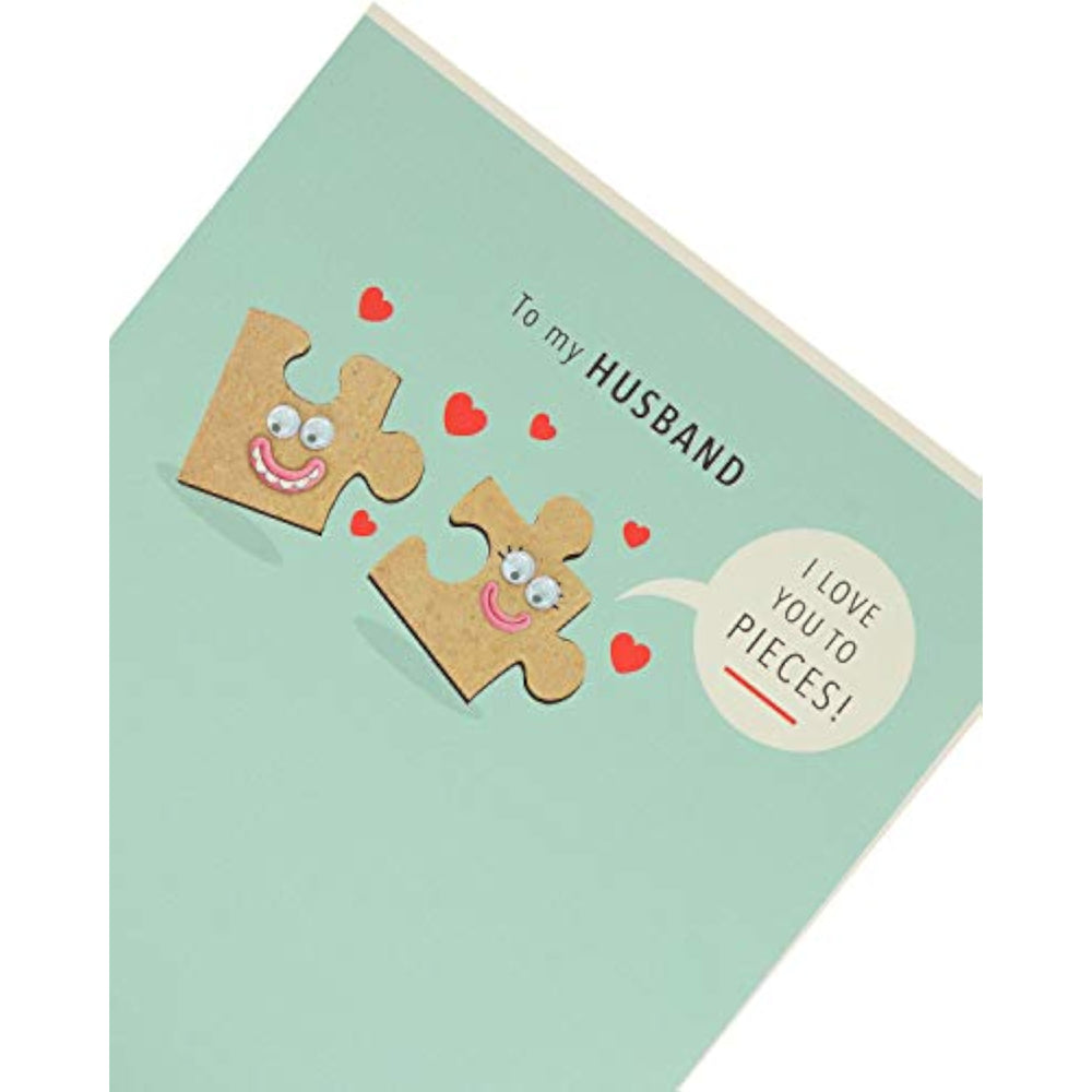Funny husband Valentine's Day card from UK Greetings featuring humorous Valentine's Day message and cheerful design.