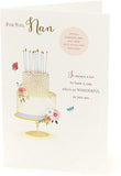 Personalized Nan birthday greeting card with a heartfelt verse, available for 40th, 50th, 60th, 70th, 80th, or 90th age from UK Greetings.