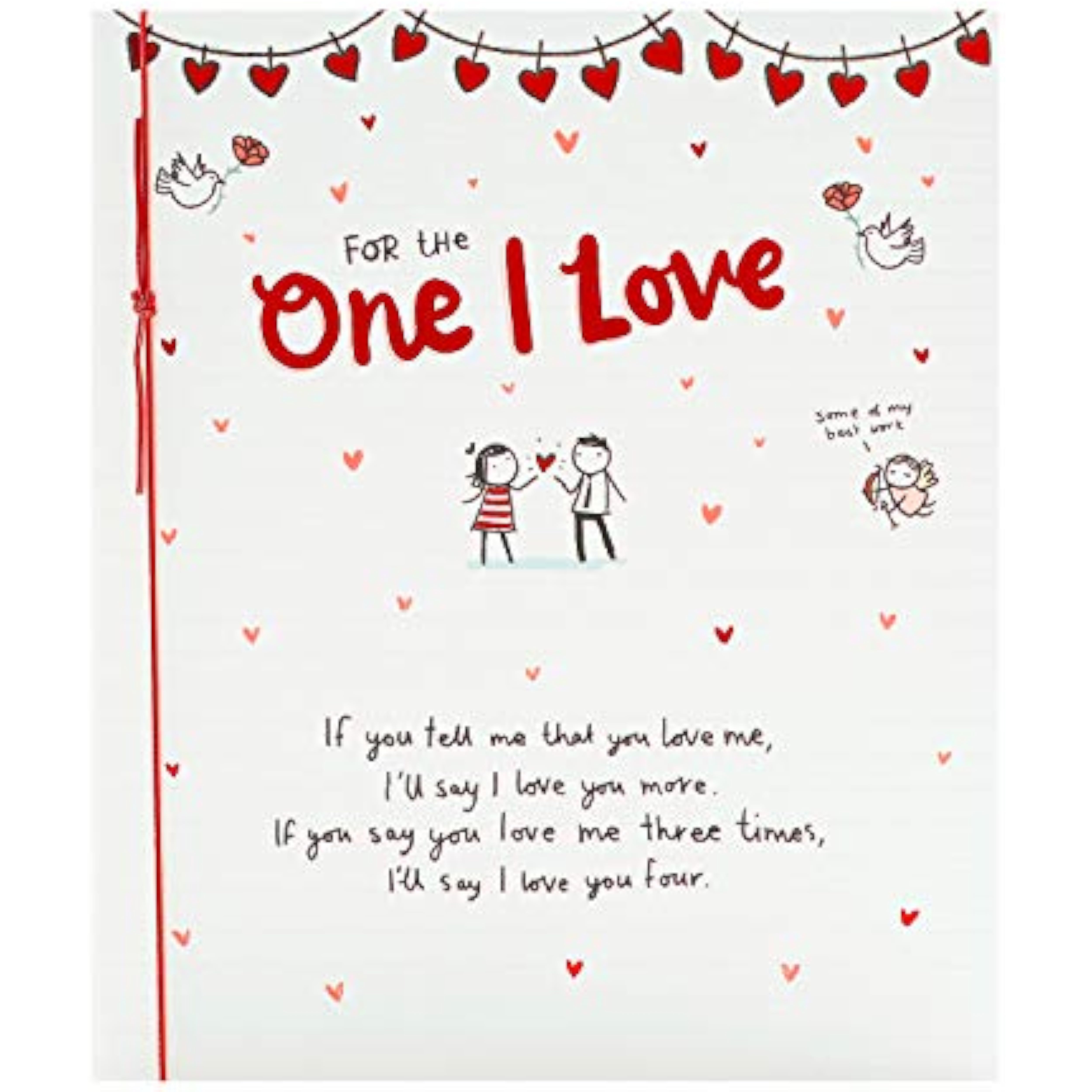 Cute UK Greetings Valentine's Day card featuring romantic design, perfect for expressing love to him or her.