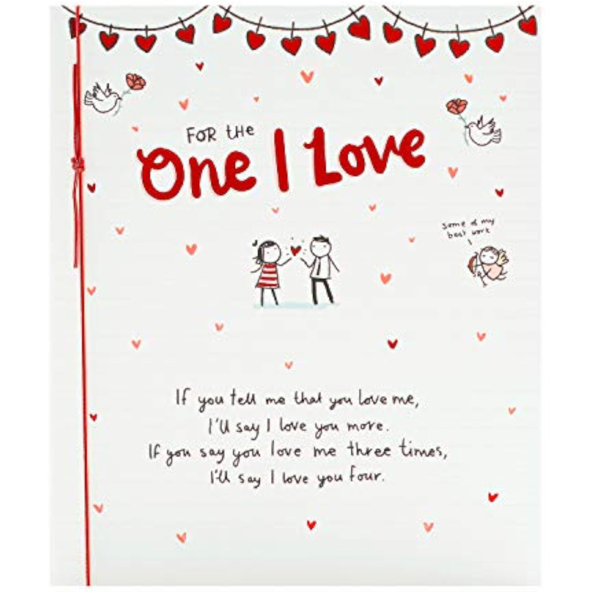 Cute UK Greetings Valentine's Day card featuring romantic design, perfect for expressing love to him or her.