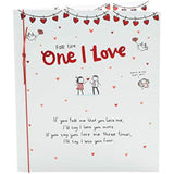 UK Greetings Valentine’s Day card featuring romantic "One I Love" message, cute design for him or her, greeting card for special occasions