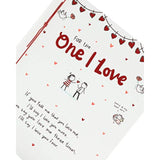 Cute Valentine's Day greeting card from UK Greetings with romantic design for him or her, featuring heartfelt message.