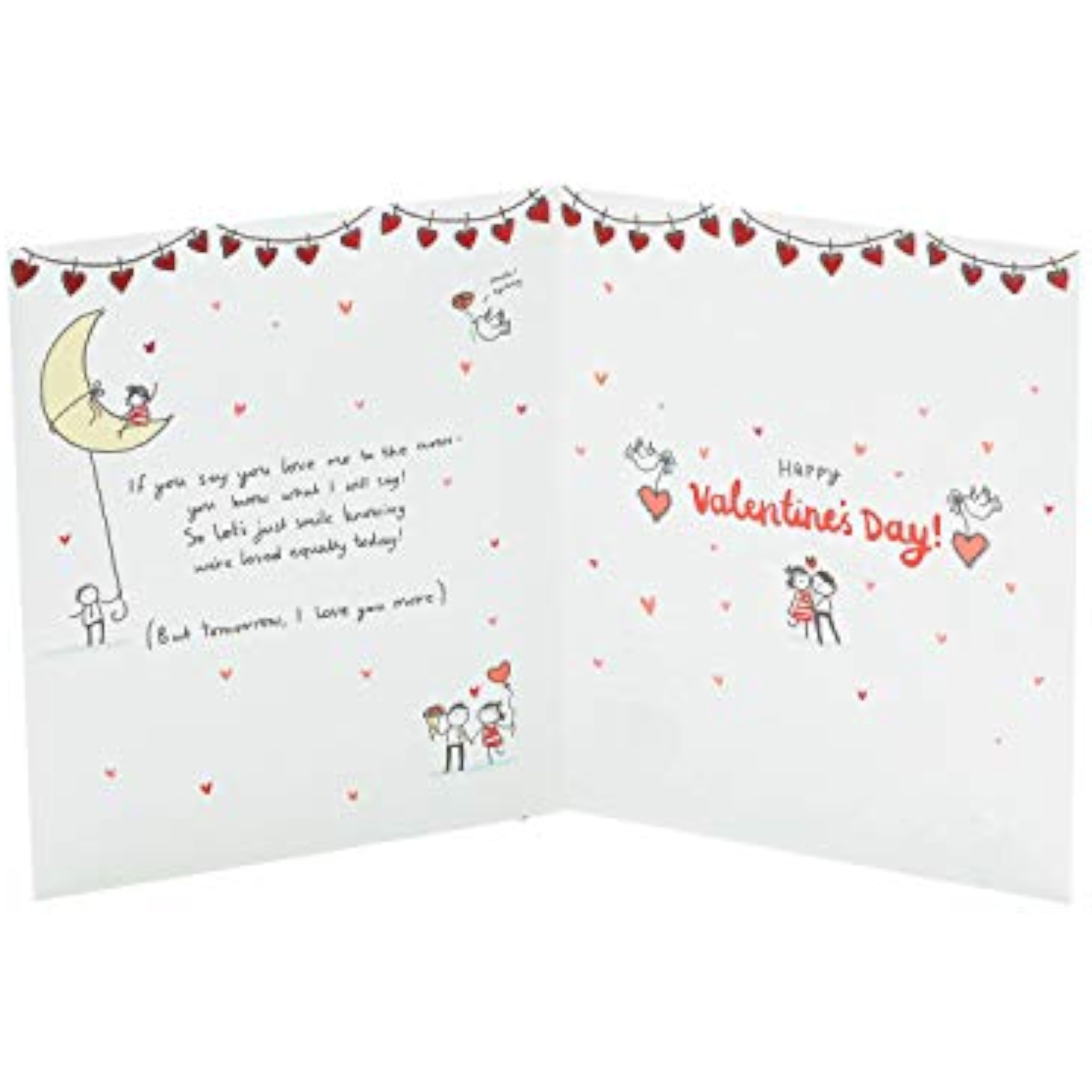 Cute UK Greetings Valentine's Day card with romantic "I Love You" message, perfect for Him or Her, featuring charming design.