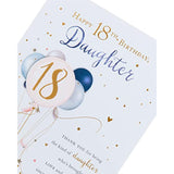 UK Greetings 18th birthday card for daughter with a gorgeous, colorful design, perfect for celebrating a special milestone.