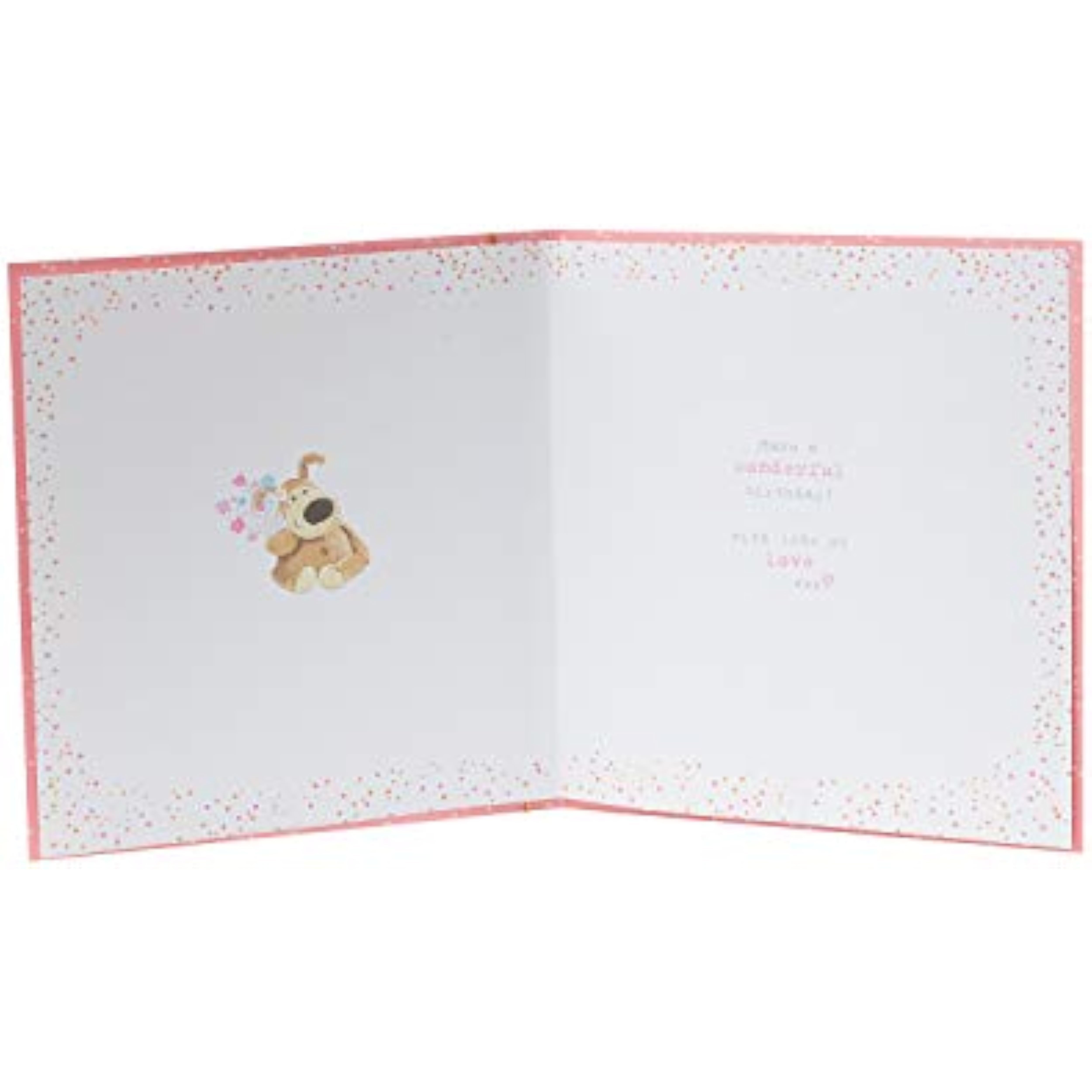 UK Greetings Boofle birthday card featuring colorful illustrations, perfect for celebrating special occasions with loved ones.