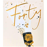 UK Greetings 40th birthday card with colorful celebration design, suitable for marking a special milestone birthday.