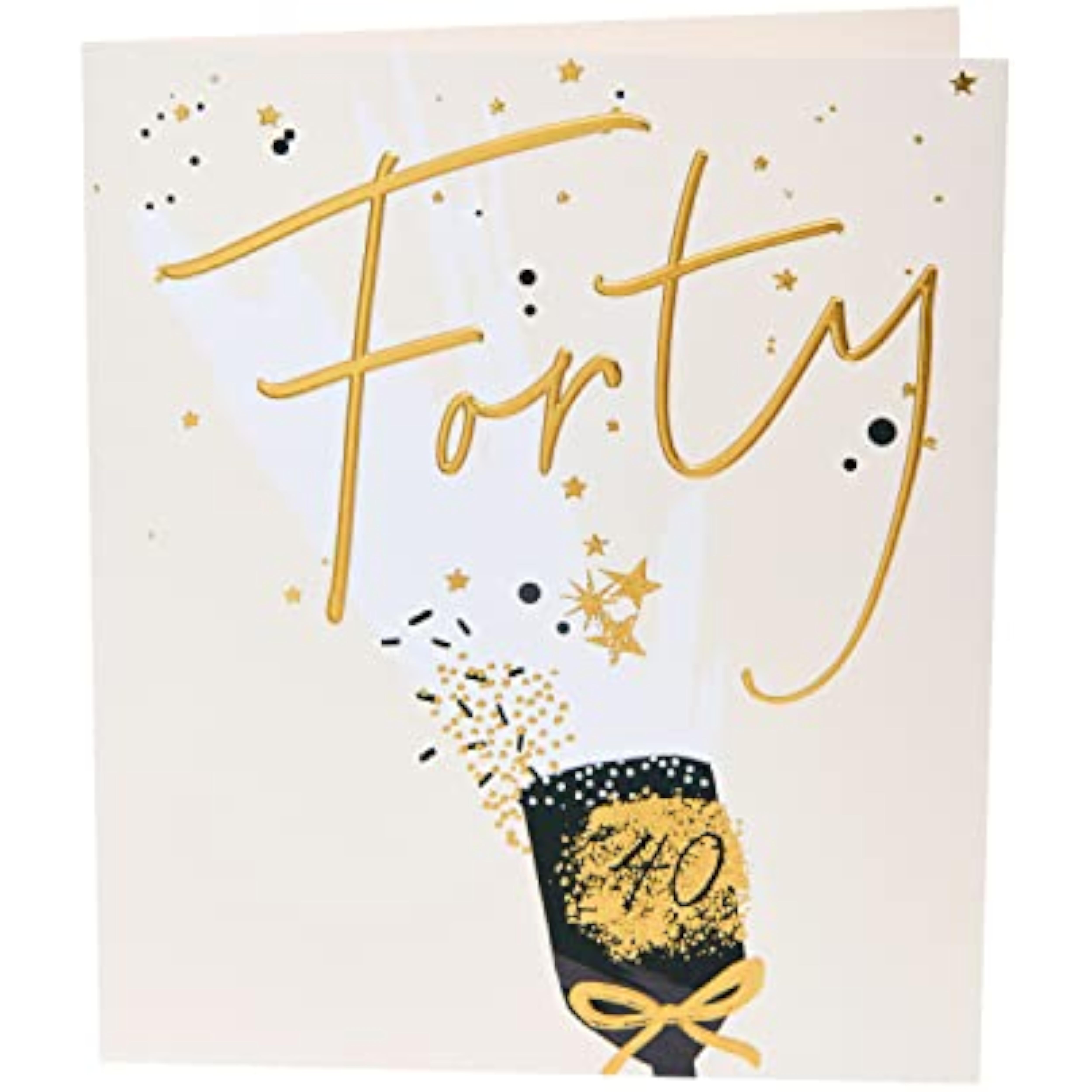 UK Greetings 40th birthday card with colorful celebration design, perfect for marking a special milestone birthday.