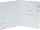 UK Greetings 40th Birthday Card with silver foil lettering, celebrating milestone with elegant design and festive greeting card style.