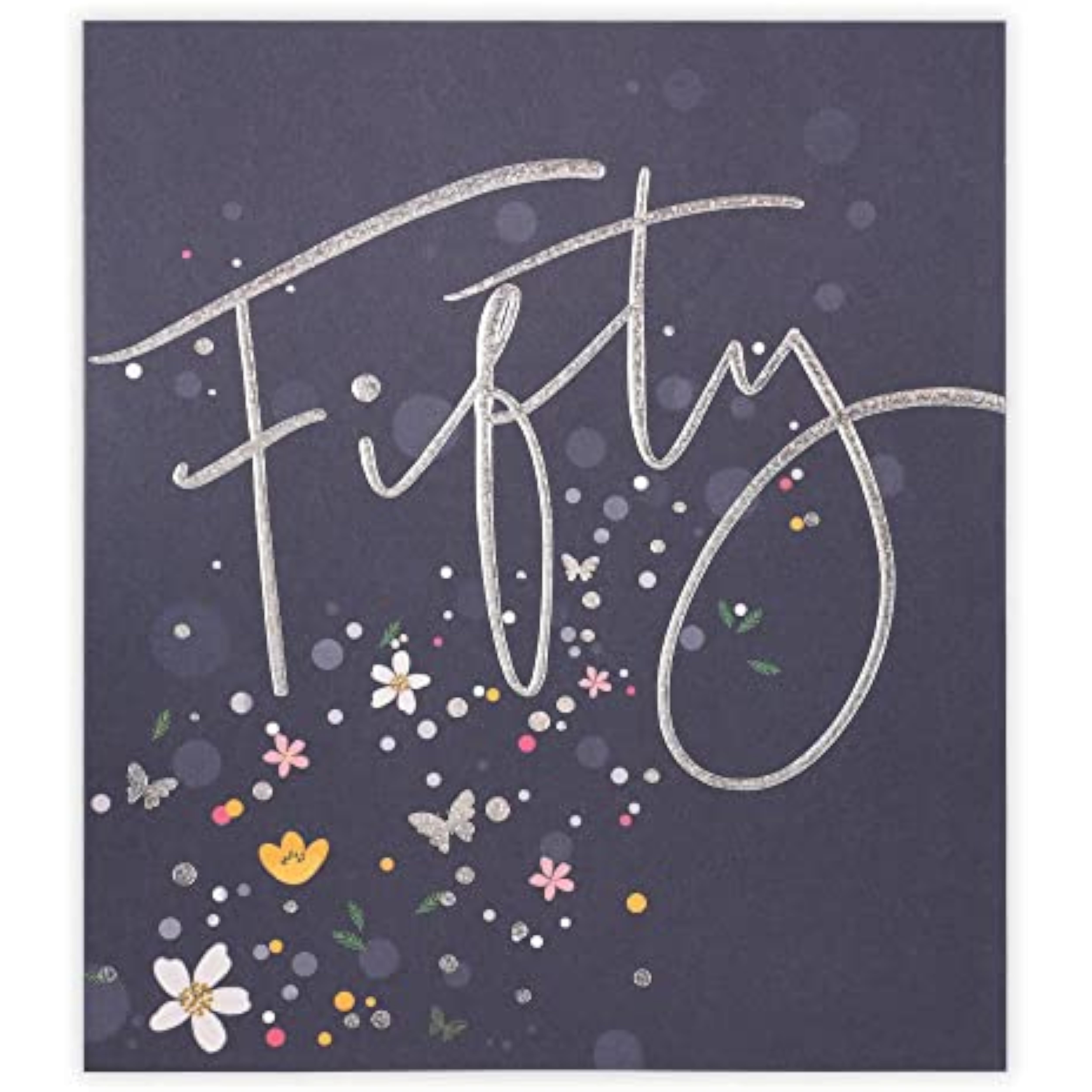 UK Greetings 50th Birthday Card featuring colorful birthday message and festive design, perfect for celebrating milestone birthdays.
