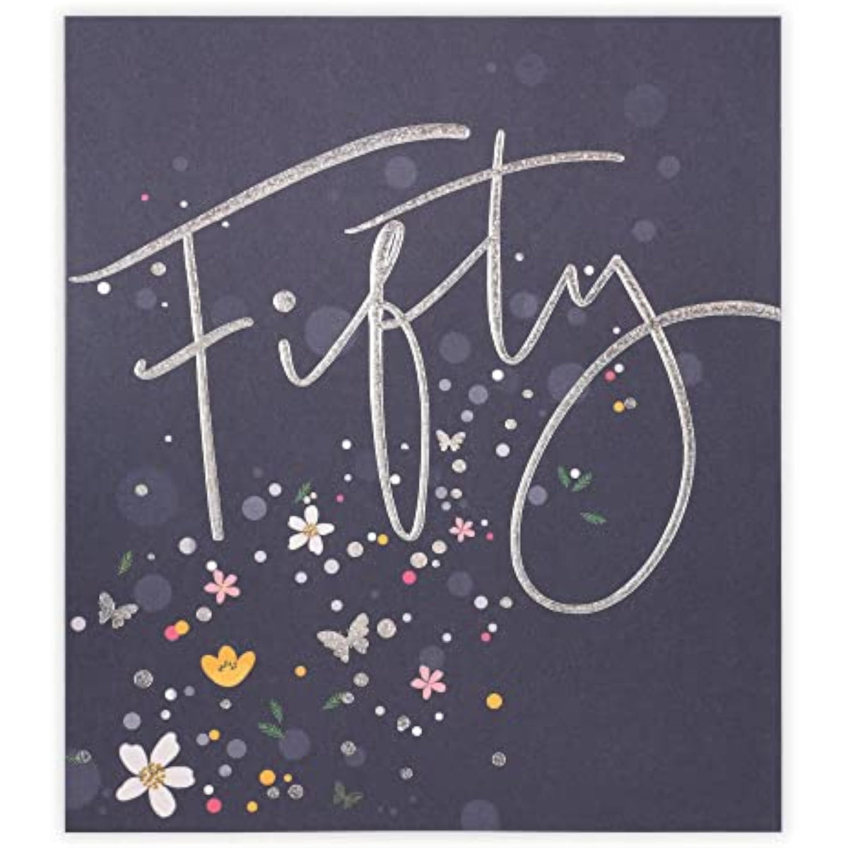 UK Greetings 50th Birthday Card featuring colorful birthday message and festive design, perfect for celebrating milestone birthdays.