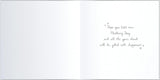 UK Greetings Christening greeting card with glitter accents, featuring a heartfelt wish for happiness on a beautifully designed card.