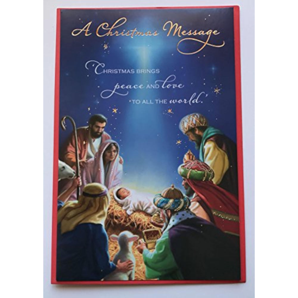 UK Greetings Christmas Message Greeting Card featuring festive holiday design and seasonal greeting for the holiday season.