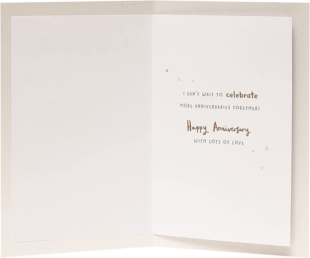UK Greetings adorable bears husband wedding anniversary greeting card featuring cute bear illustrations on a festive card design.