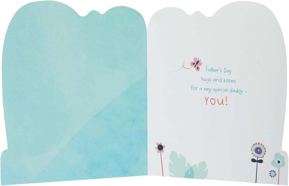 UK Greetings Father's Day card featuring an adorable design for Daddy from Your Daughter, perfect for celebrating Dad.