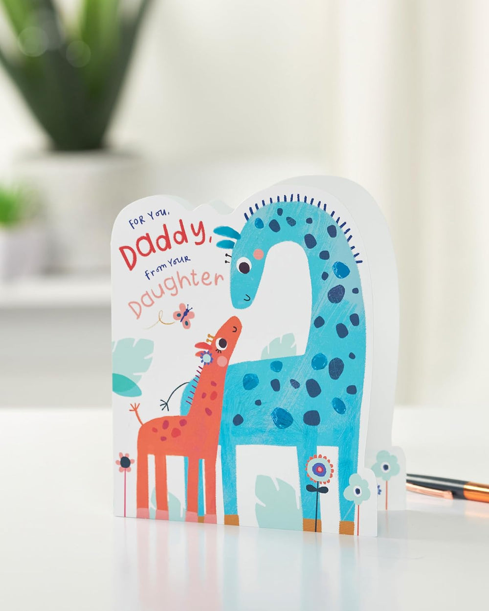UK Greetings Father's Day greeting card featuring an adorable design for Daddy from Yourdaughter, perfect for celebrating Dad.