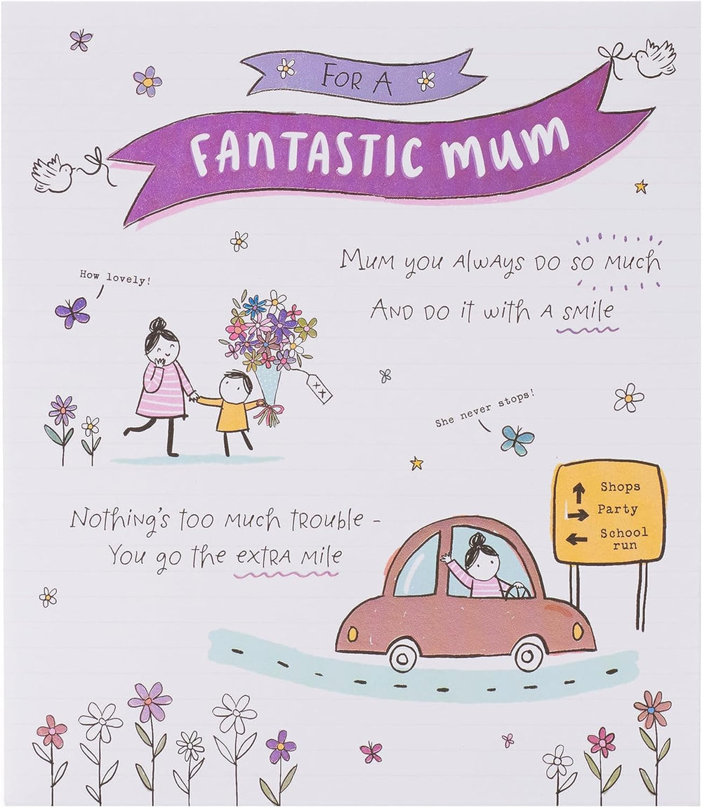 UK Greetings Adorable Poem Mum birthday card featuring heartfelt poem and colorful design, perfect for celebrating moms.