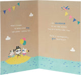 UK Greetings Air Balloon Design Grandson 3rd Birthday Card with colorful balloon illustrations and cheerful birthday message.