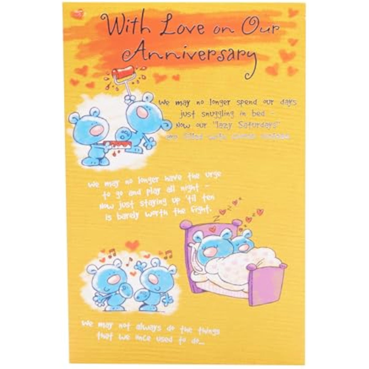 UK Greetings anniversary greeting card for him or her featuring a pop-up heart design and elegant details.