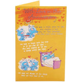 UK Greetings anniversary greeting card for him or her with a pop-up heart design, featuring a romantic and festive look.