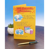 UK Greetings anniversary greeting card for him or her featuring a pop-up heart design, perfect for celebrating special occasions.
