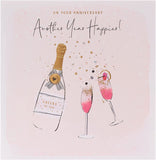 UK Greetings couple anniversary greeting card featuring a heartfelt design for celebrating another happy year together.