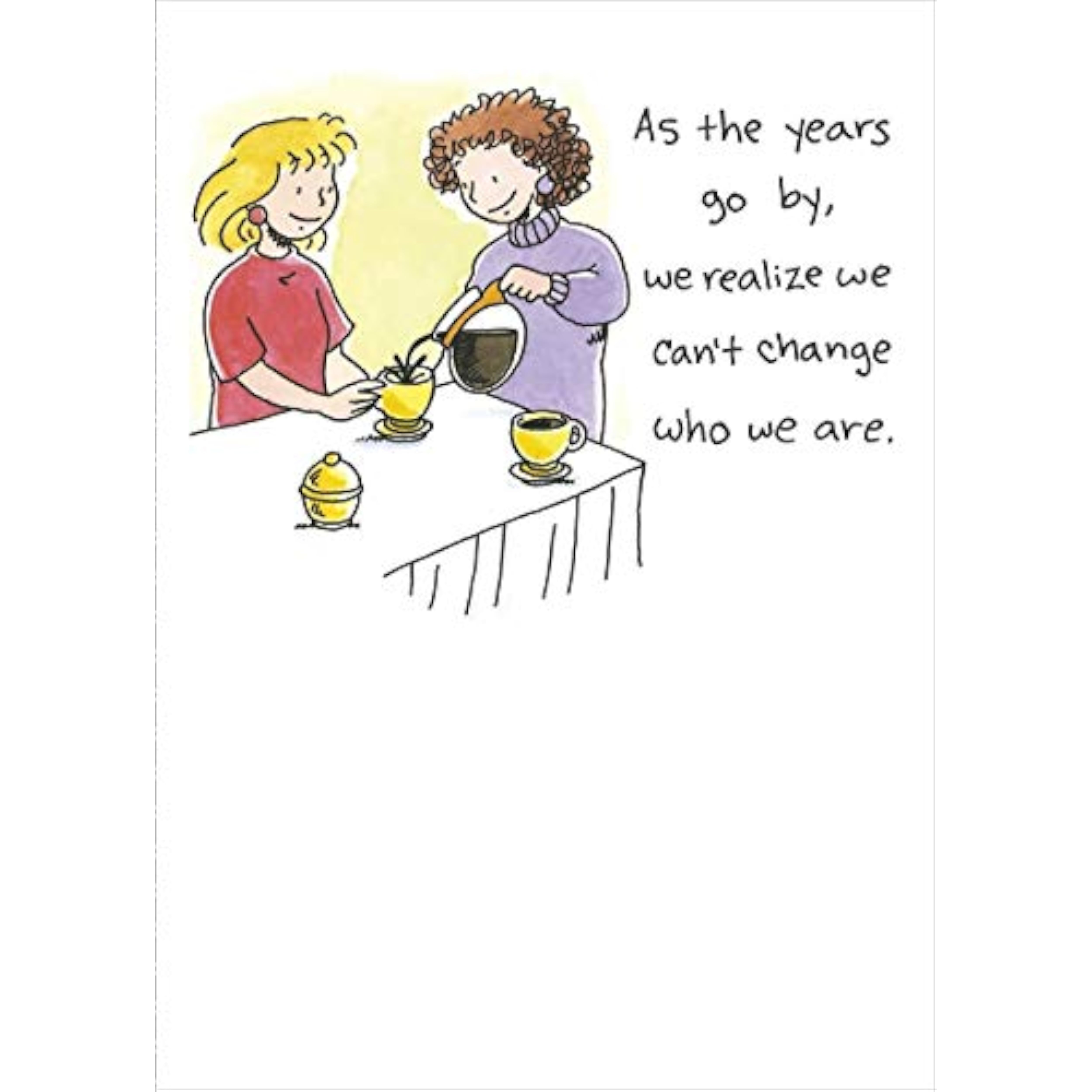 UK Greetings humorous bottlecap greeting card titled "As the Years Go By" featuring a fun design on the front.