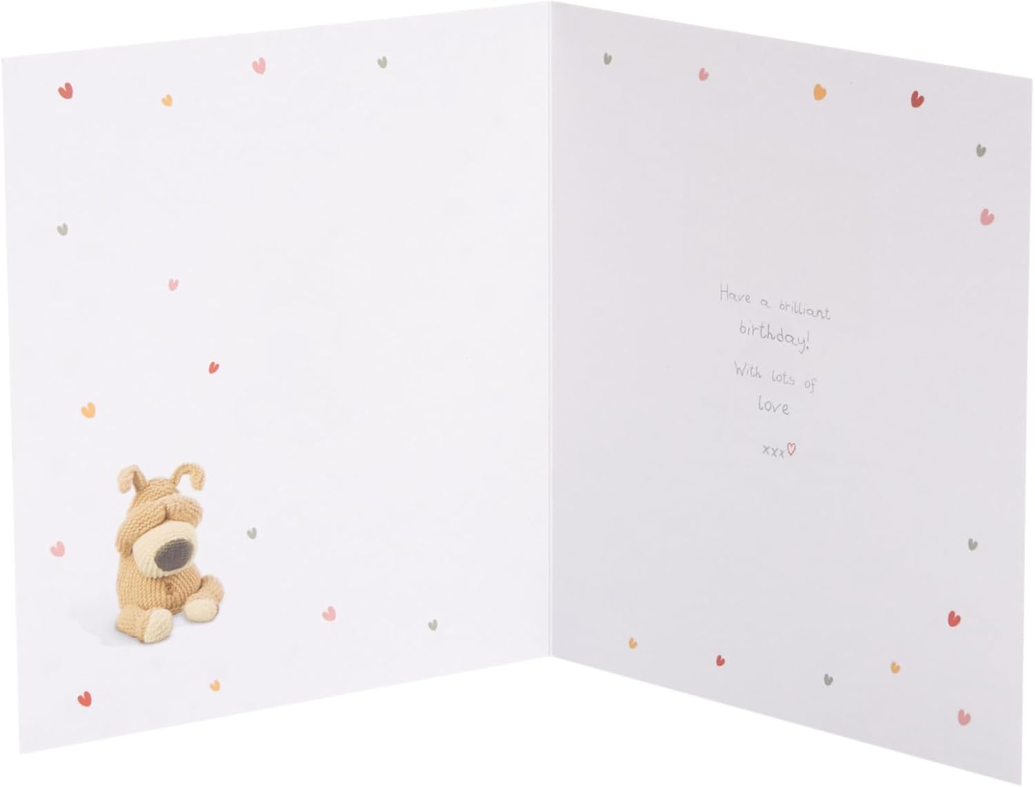 UK Greetings Boofle birthday greeting card featuring colorful illustrations, perfect for celebrating special occasions.