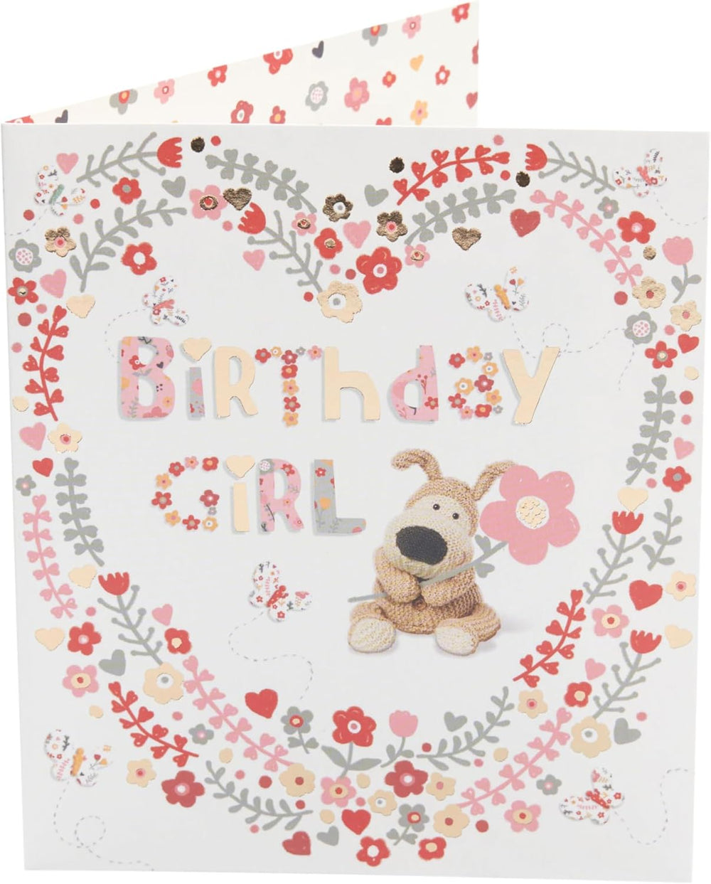 UK Greetings Boofle birthday greeting card featuring colorful illustrations, perfect for celebrating special occasions.